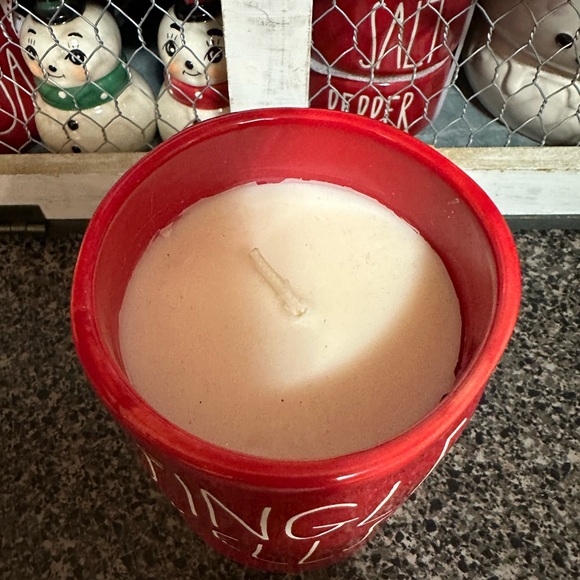 Rae Dunn jingle bells candle displayed for a short time never burned - Picture 2 of 2